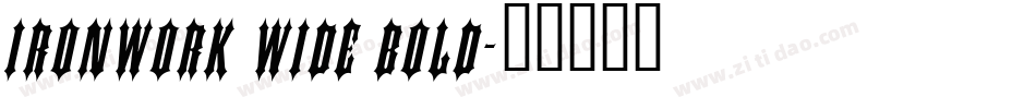 Ironwork Wide Bold字体转换